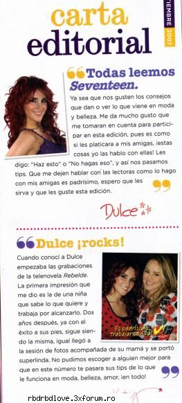 Dulce in revista seventeen - anahi - Dulce maria